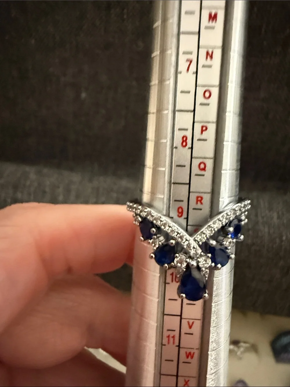 Bomb party OG rhodium Size 9 ring